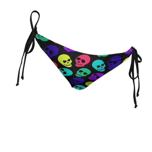 Ladies Colorful Skulls Bikini Bottoms