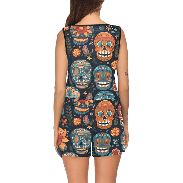 Women's Skulls Beach Soft & Comfortable Romper