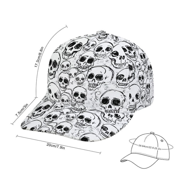 Skulls Pattern Doodle Style Baseball Cap