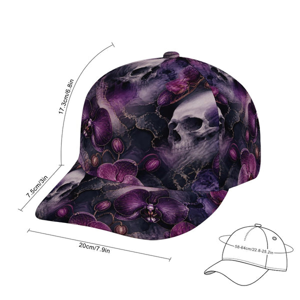The Ethereal Mist Skull & Purple Orchid Classic Baseball Hat