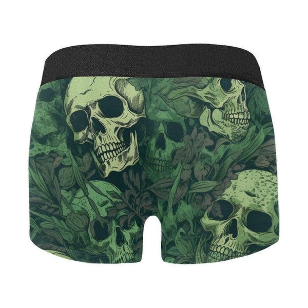 Green Skulls Men's Boxer Briefs