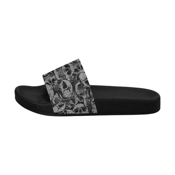 Men's Black Skulls Slide Sandals