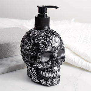 1pc Gothic Skull Soap Dispenser with Rust-Proof Pump for Bathroom Decor