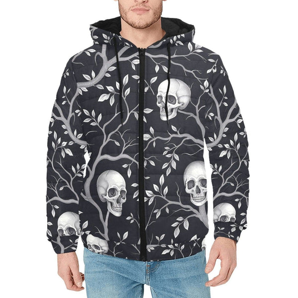 Men's Skulls Padded Hooded Jacket