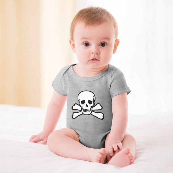 Skull Crossbones Short -Sleeve Baby's Bodysuit