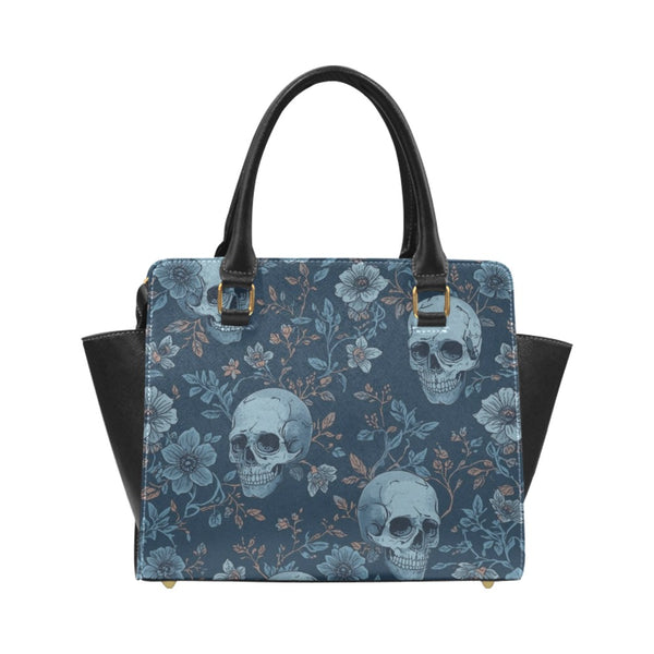 The Midnight Bloom Skull Pattern Handbag