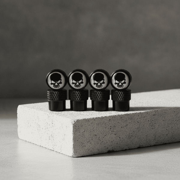 4Pcs/Set Skull Universal Car Tire Valve Stem Caps for Bikes, Cars & Trucks