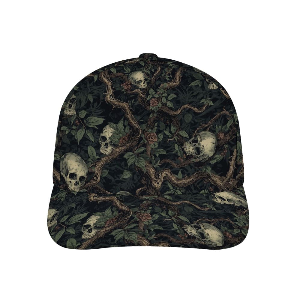Skulls Intertwined with Thorny Vines Baseball Cap