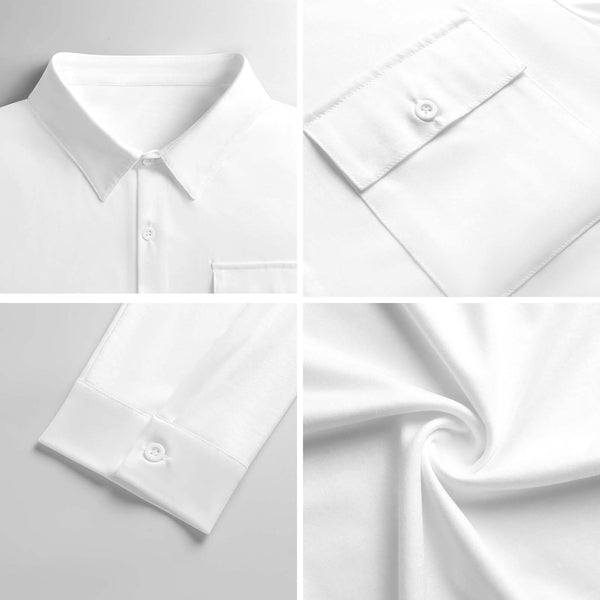 Men's Tribal Skulls Pattern Long Sleeve Flap Pocket Shirt