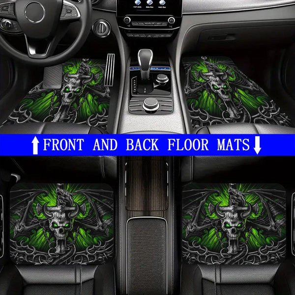 Skull Sword Dragon Non Slip Car Floor Mats