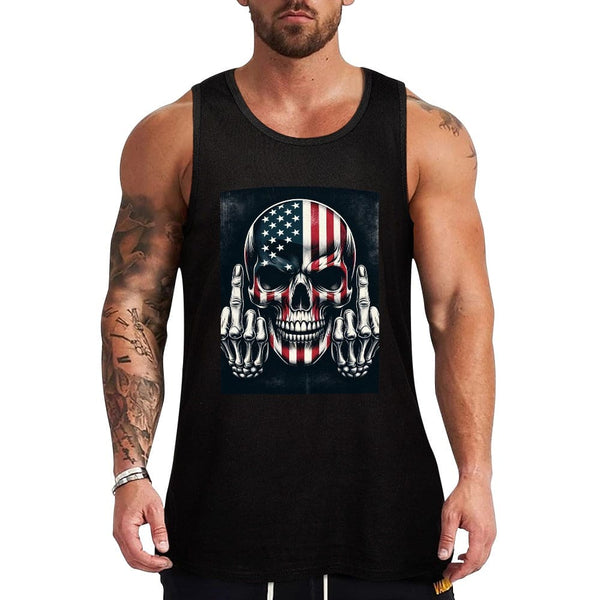 American Flag Skull Tank Top