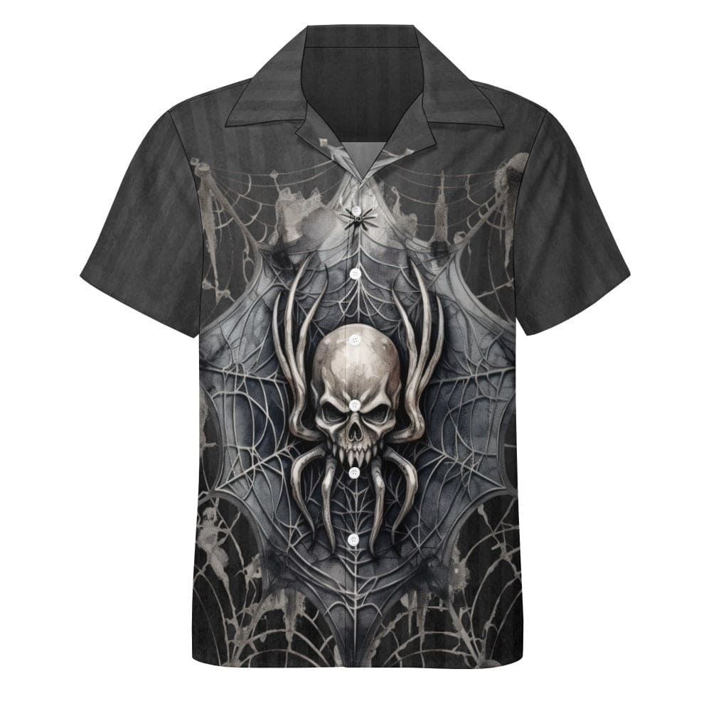 skull dress shirt for men McQueen Skull Print Shirt - Black - Men