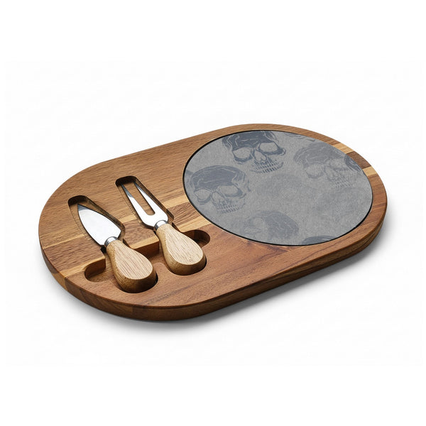 Engraved Skull Slate Charcuterie Board