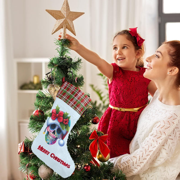 Boy Skull Sequin Christmas Stocking