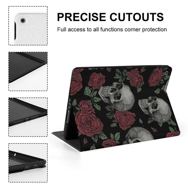 Skulls & Roses Protective Case for iPad - Everything Skull Clothing Merchandise and Accessories