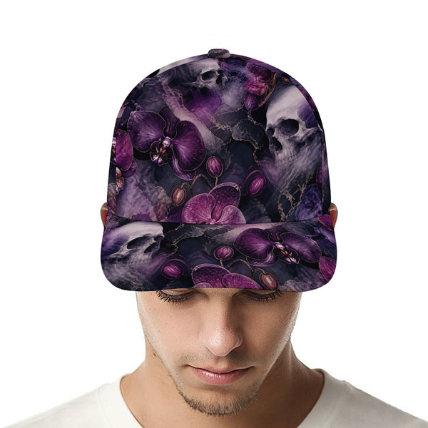 The Ethereal Mist Skull & Purple Orchid Classic Baseball Hat