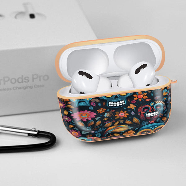 Multi Color Skulls AirPod Pro Rosegold Case