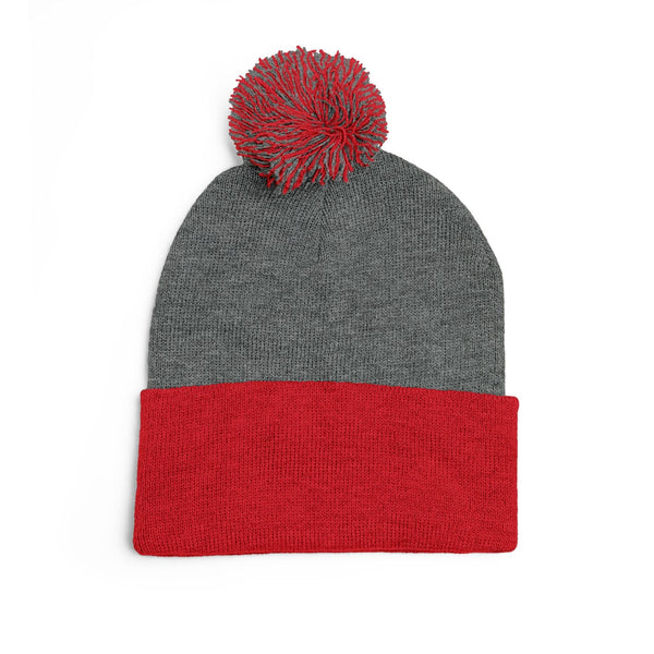 Skull Pom-Pom Knit Cap – Cozy Winter Beanie for Trendy Style