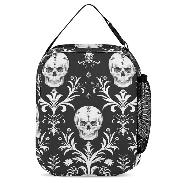 Experience the power of the Skull On Black Background Three Piece Backpack, Lunch Bag & Pencil Case