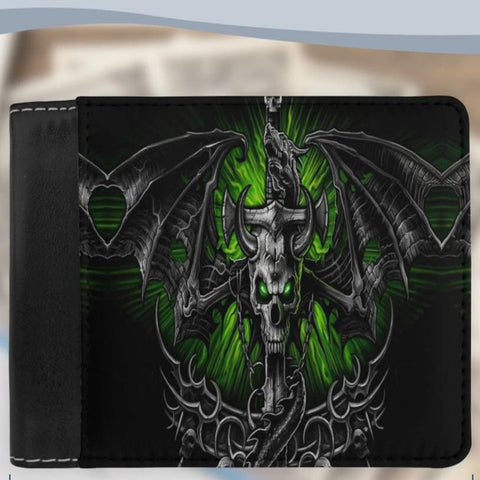 Skull Sword Dragon Multiple Slots Wallet For Men