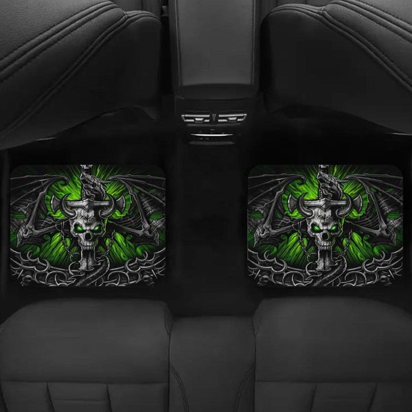 Skull Sword Dragon Non Slip Car Floor Mats