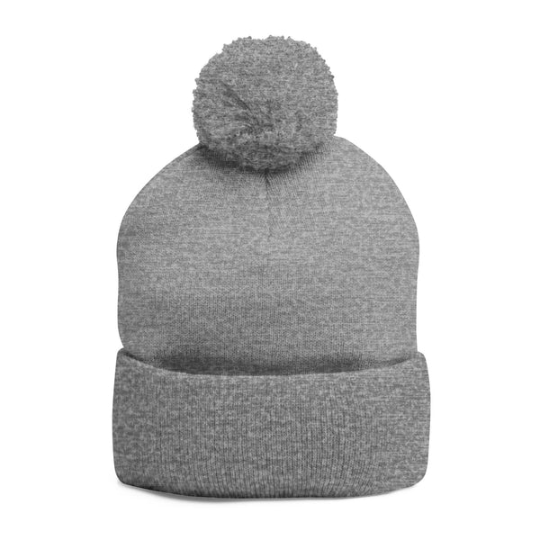 Skull Pom-Pom Knit Cap – Cozy Winter Beanie for Trendy Style