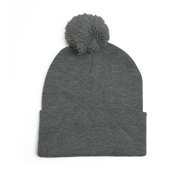 Skull Pom-Pom Knit Cap – Cozy Winter Beanie for Trendy Style