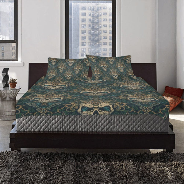 Skull With Horns 3-Piece Bedding Set