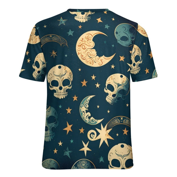 Women's Skulls, Stars & Moons Short Sleeve T-Shirt