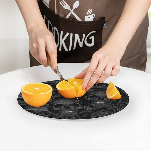 Black Skulls Cutting Board
