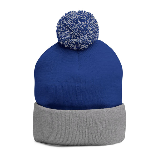 Skull Pom-Pom Knit Cap – Cozy Winter Beanie for Trendy Style