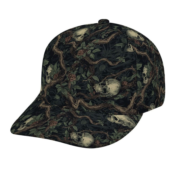 Skulls Intertwined with Thorny Vines Baseball Cap