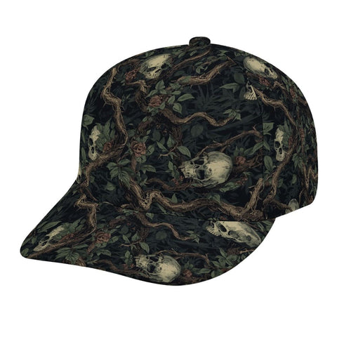 Skulls Intertwined with Thorny Vines Baseball Cap
