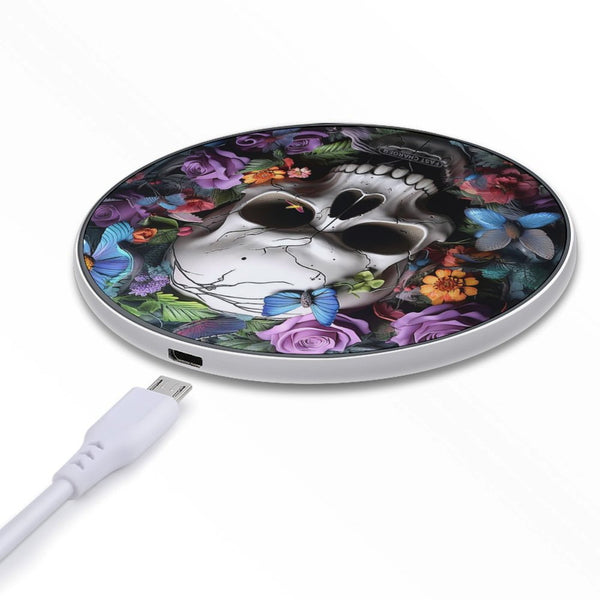 Skull Floral Wireless Charging Pad