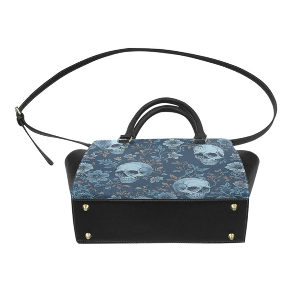 The Midnight Bloom Skull Pattern Handbag