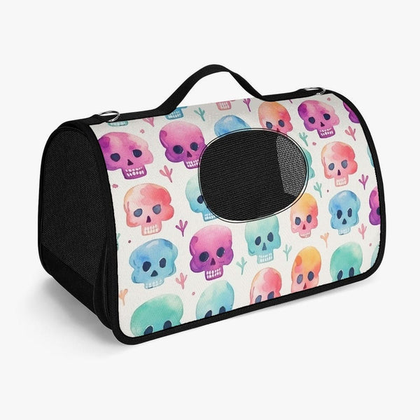 Pastel Skulls Pet Carrier Bag