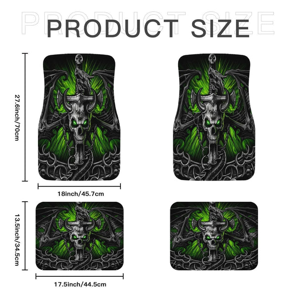 Skull Sword Dragon Non Slip Car Floor Mats