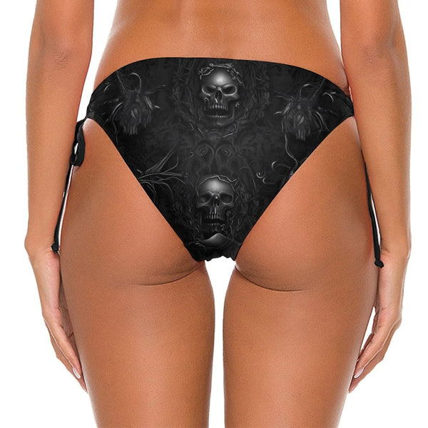 Ladies Black Skull Bikini Briefs