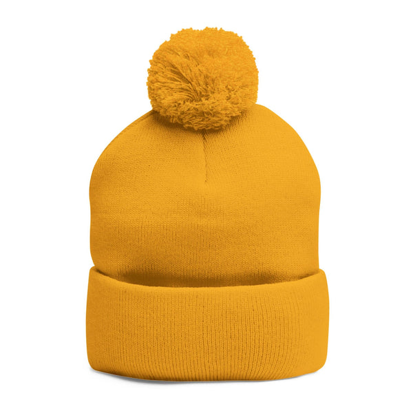 Skull Pom-Pom Knit Cap – Cozy Winter Beanie for Trendy Style
