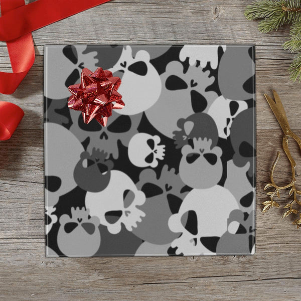 Army Gray Skull Gift Wrapping Paper 58"x 23" 4 Rolls