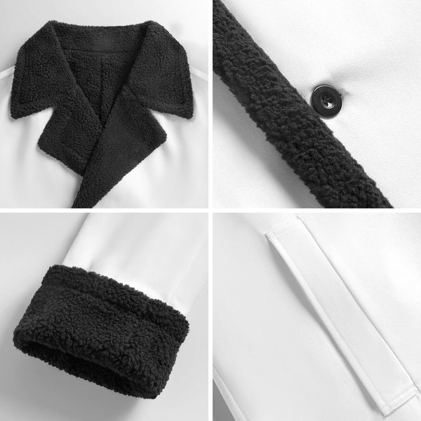 Men's Dark Skulls With Black Roses Double Breasted Coat