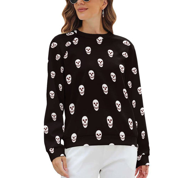 Women's Skulls Raglan Crewneck Sweatshirt