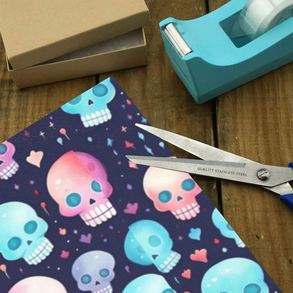Colorful Skulls Gift Wrapping Paper 58"x 23" 5 Rolls
