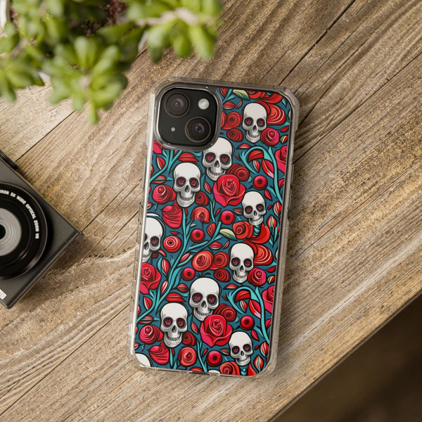 Stunning Red Flower Skulls Magnetic Cases - Protect Your Phone with Style!