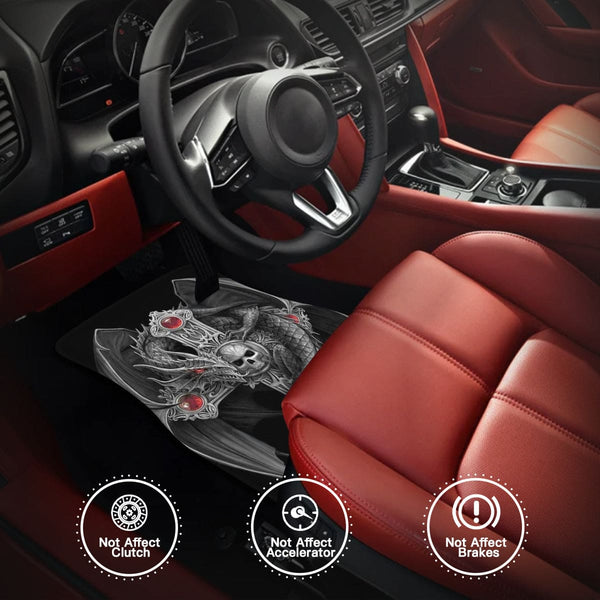 Winged Dragon Skull Design Non Slip Car Floor Mats