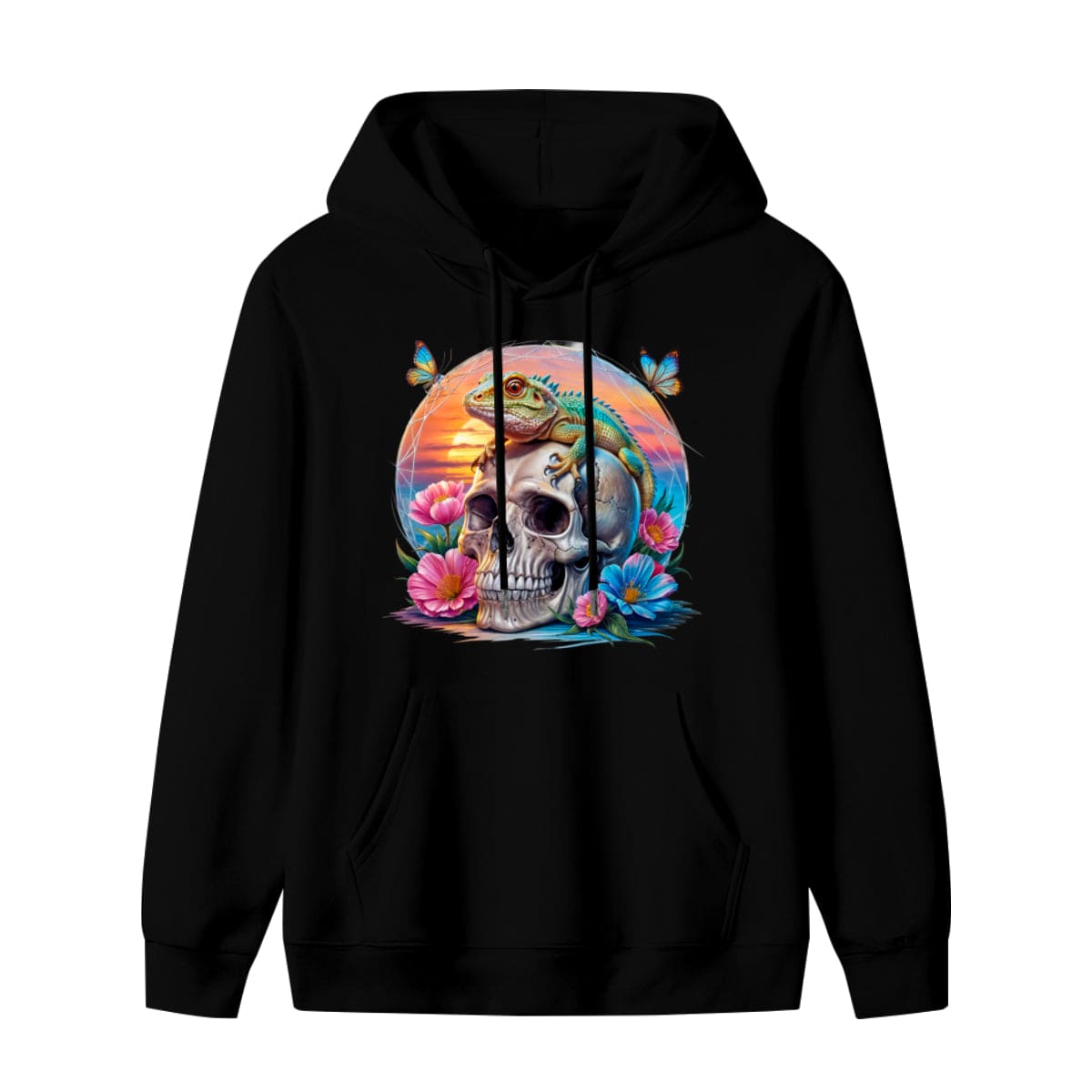 Skull Lizard Tropical Women's Hoodie