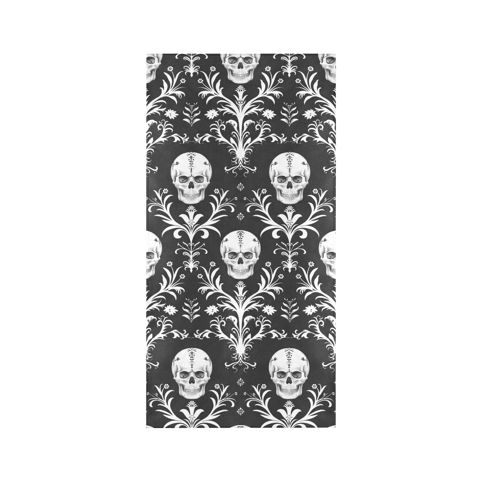 Skulls On Black Bacground Beach Towel Suede