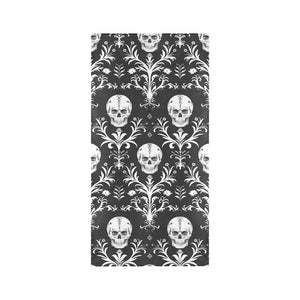 Skulls On Black Bacground Beach Towel Suede