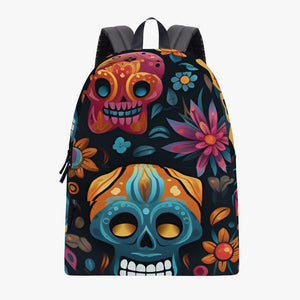 Colorful Sugar Skulls Canvas Backpack