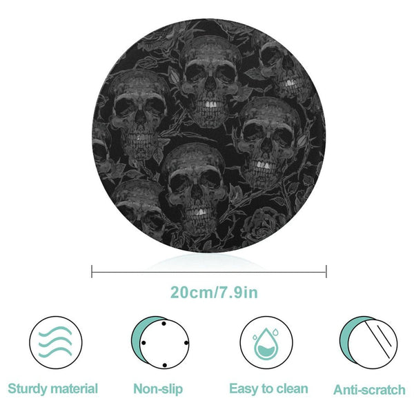 Black Skulls Cutting Board